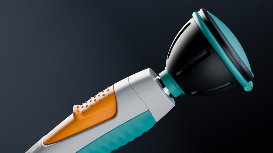 B-SAFETY Augenspüler – Produktvisualisierung — Technische Visualisierung