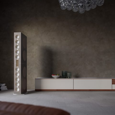 High-End-Lautsprecher – <b>Interieur-Rendering</b> — Produktvisualisierung