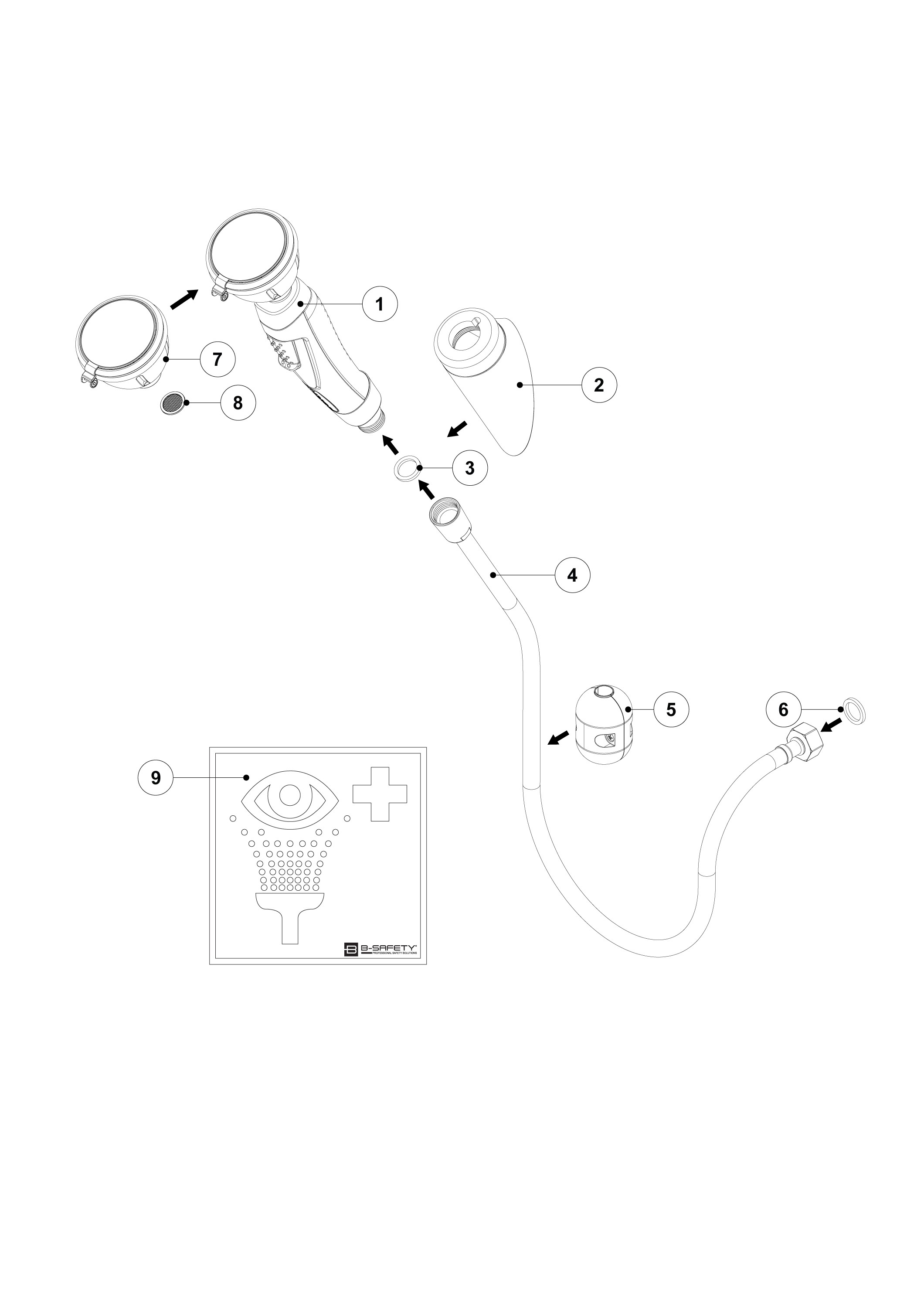 B-SAFETY BIM-Integration – Technische Produktdokumentation — Technische Zeichnungen — HQ 3D